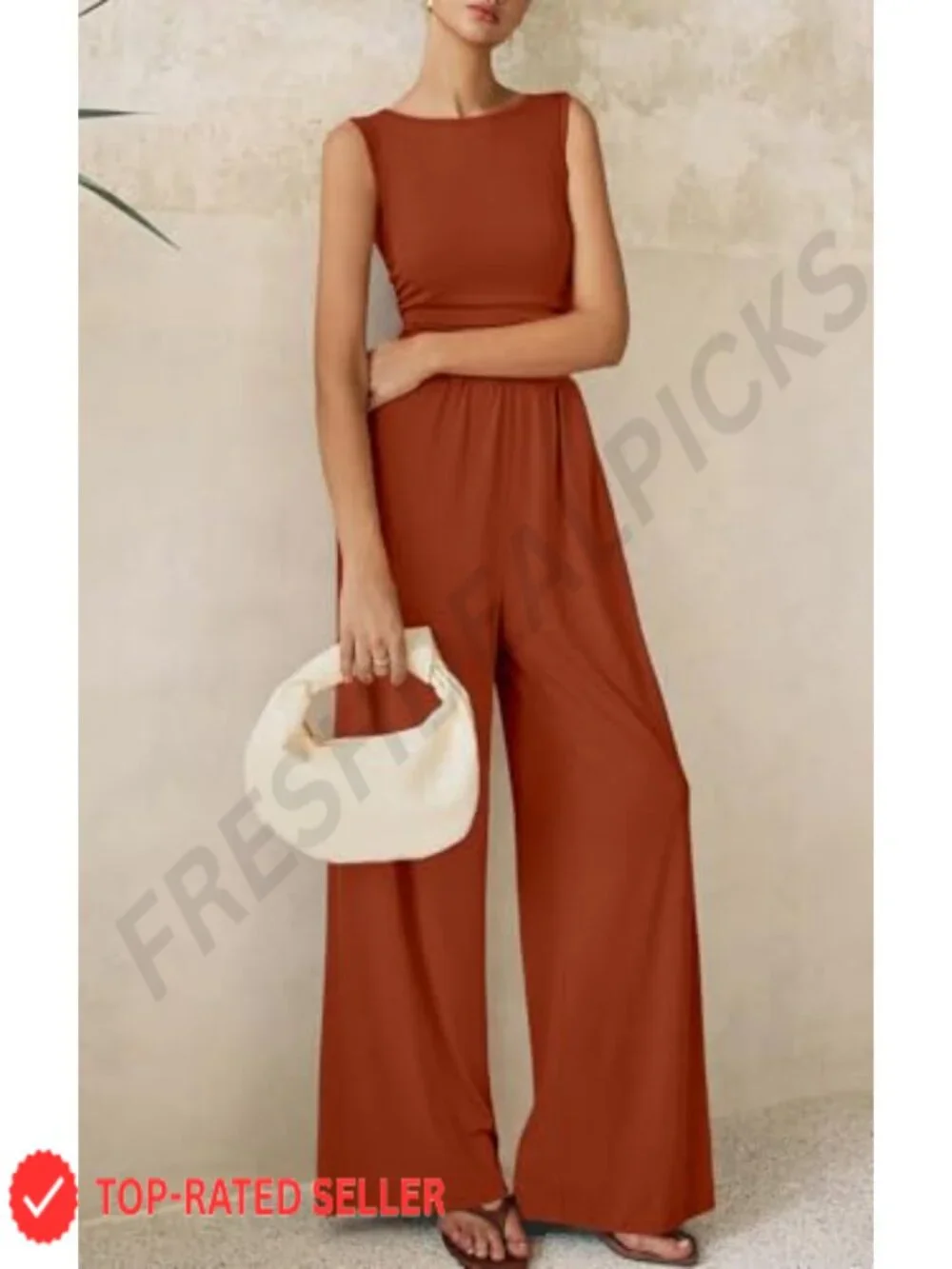 Sleeveless Wide Leg Jumpsuit for Women | Summer Romper with Pockets